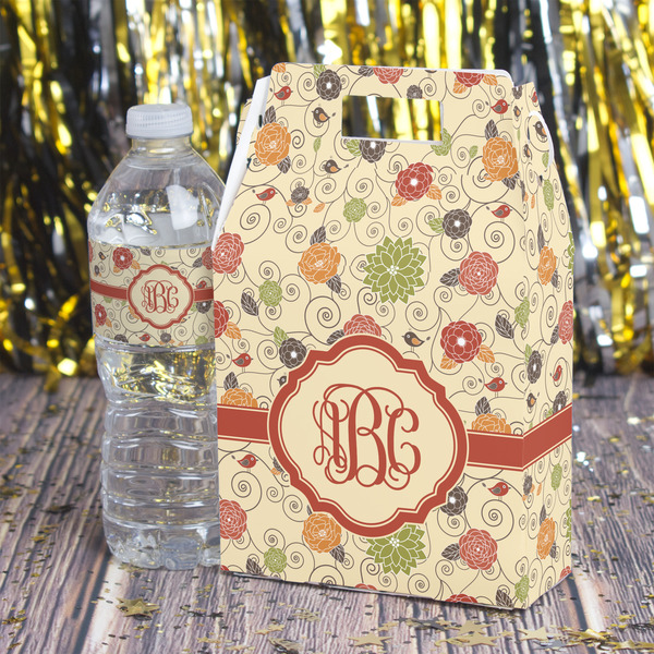 Fall Flowers Gable Favor Box - In Context