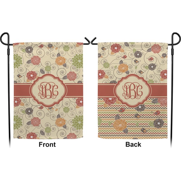 Fall Flowers Garden Flag - Double Sided Front and Back