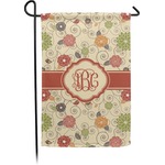 Fall Flowers Small Garden Flag - Double Sided w/ Monograms