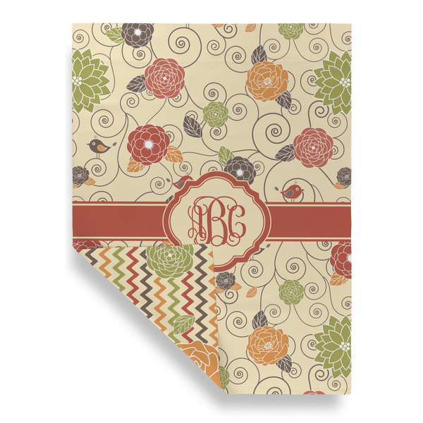 Fall Flowers Garden Flags - Large - Double Sided - FRONT FOLDED