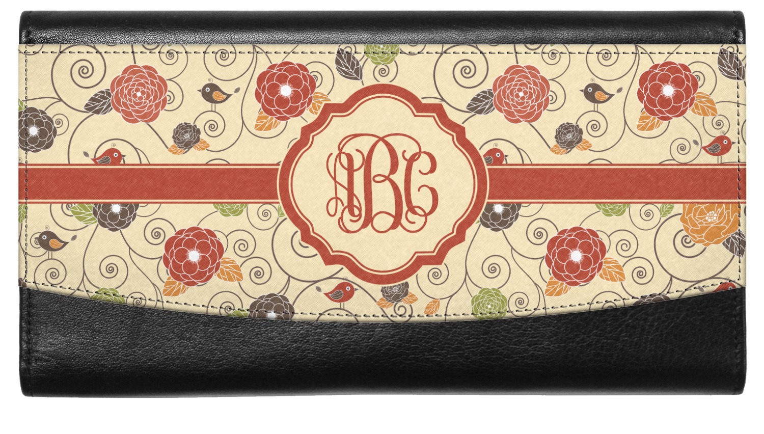 Fall Flowers Genuine Leather Ladies Wallet (Personalized) YouCustomizeIt