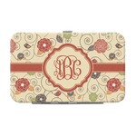 Fall Flowers Genuine Leather Small Framed Wallet (Personalized)