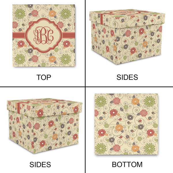 Fall Flowers Gift Boxes with Lid - Canvas Wrapped - Large - Approval