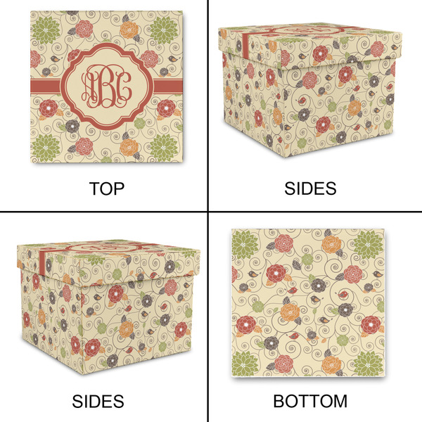 Fall Flowers Gift Boxes with Lid - Canvas Wrapped - Medium - Approval