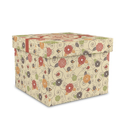 Fall Flowers Gift Box with Lid - Canvas Wrapped - Medium (Personalized)