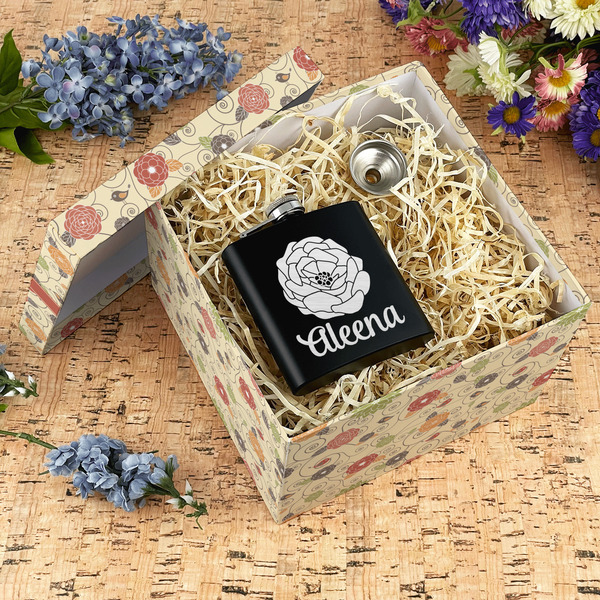 Fall Flowers Gift Boxes with Lid - Canvas Wrapped - X-Large - In Context