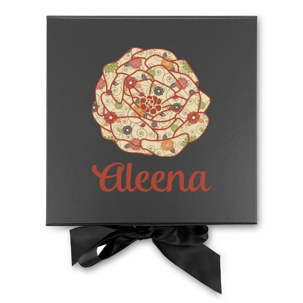 Fall Flowers Gift Boxes with Magnetic Lid - Black - Approval