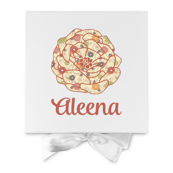 Fall Flowers Gift Boxes with Magnetic Lid - White - Approval