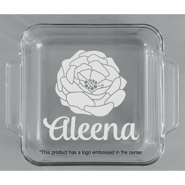 Fall Flowers Glass Cake Dish - APPROVAL (8x8)