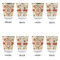 Fall Flowers Glass Shot Glass - with gold rim - Set of 4 - APPROVAL
