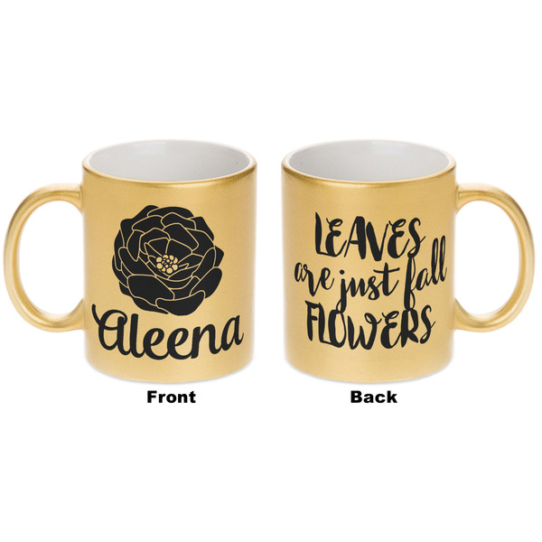Fall Flowers Gold Mug - Apvl