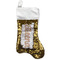 Fall Flowers Gold Sequin Stocking - Front