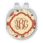 Fall Flowers Golf Ball Marker - Hat Clip - Silver