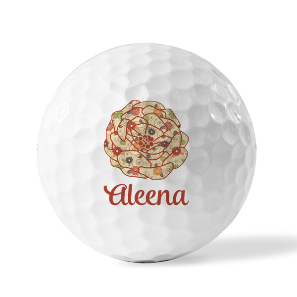 Fall Flowers Golf Balls - Generic - Set of 12 - FRONT