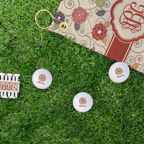 Fall Flowers Golf Balls - Generic - Set of 3 - LIFESTYLE