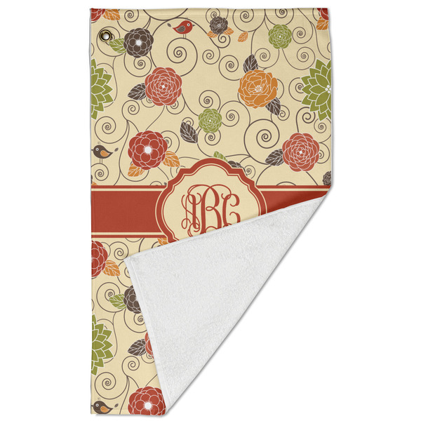 Fall Flowers Golf Towel - Folded (Large)