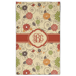 Fall Flowers Golf Towel - Poly-Cotton Blend w/ Monograms