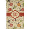 Fall Flowers Golf Towel - Poly-Cotton Blend - Small w/ Monograms