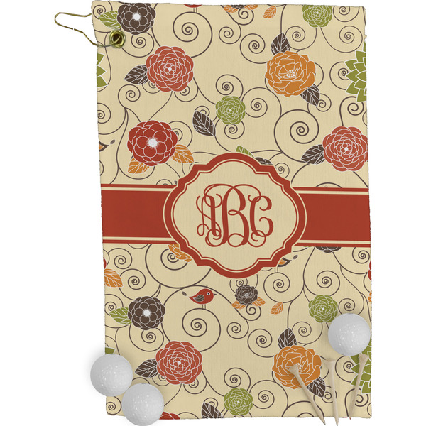 Fall Flowers Golf Towel (Personalized)