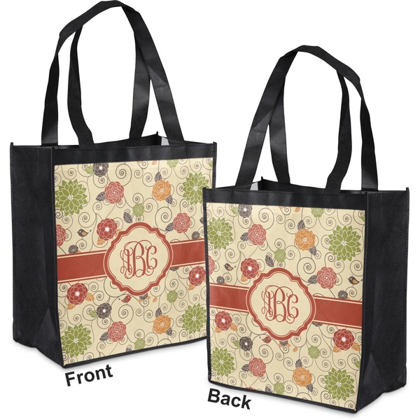 Fall Flowers Grocery Bag - Apvl