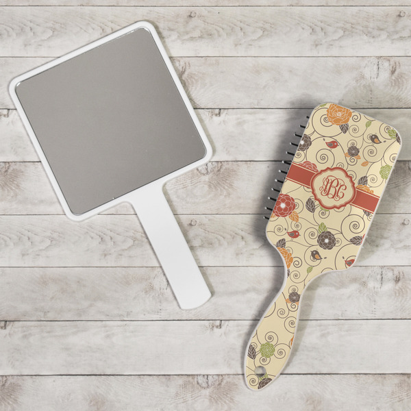 Fall Flowers Hair Brush - In Context