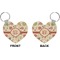 Fall Flowers Heart Keychain (Front + Back)