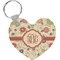 Fall Flowers Heart Keychain (Personalized)