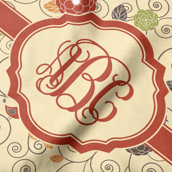 Fall Flowers Hooded Baby Towel- Detail Close Up