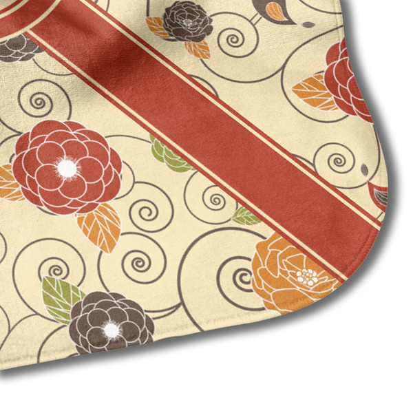 Fall Flowers Hooded Baby Towel- Detail Corner