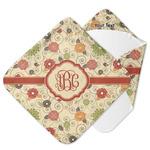 Fall Flowers Hooded Baby Towel (Personalized)