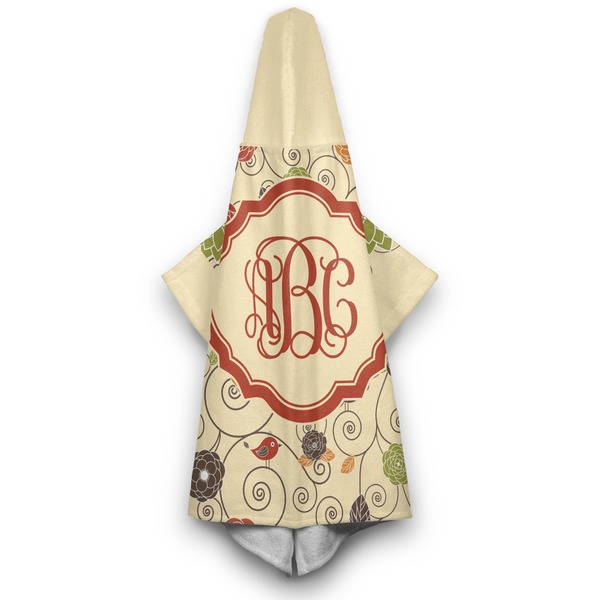 Fall Flowers Hooded Towel - Hanging