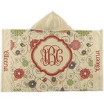 Fall Flowers Kids Hooded Towel (Personalized)