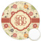 Fall Flowers Icing Circle - Large - Front
