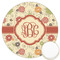 Fall Flowers Printed Cookie Topper - 3.25" (Personalized)