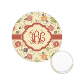 Fall Flowers Printed Cookie Topper - 1.25" (Personalized)