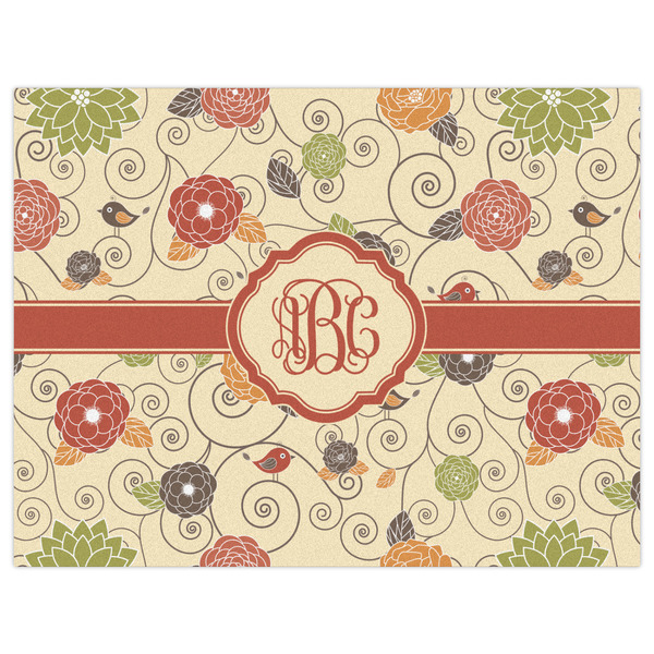 Fall Flowers Indoor / Outdoor Rug - 6'x8' - Front Flat