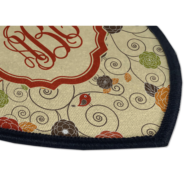 Fall Flowers Iron on Shield 3 Detail