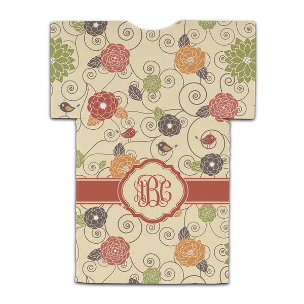 Fall Flowers Jersey Bottle Cooler - BACK (flat)