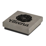 Fall Flowers Jewelry Gift Box - Engraved Leather Lid (Personalized)