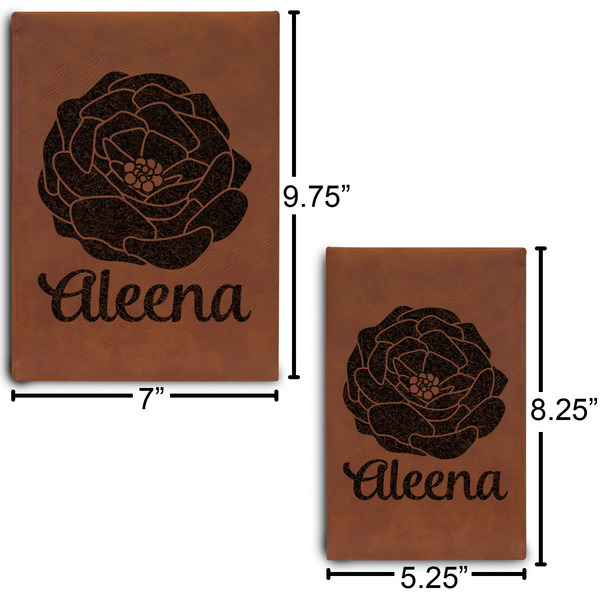 Fall Flowers Journal Size Comparisons w/ Dimensions