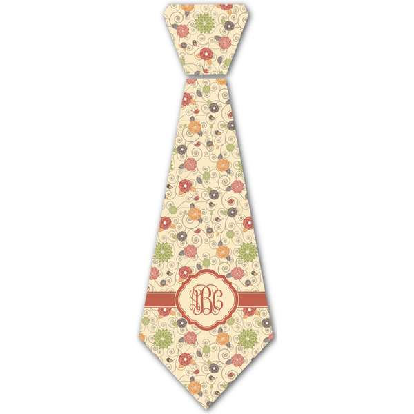 Custom Fall Flowers Iron On Tie - 4 Sizes (Personalized)