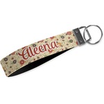 Fall Flowers Webbing Keychain Fob - Small (Personalized)