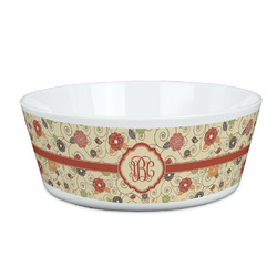 Fall Flowers Kid's Bowl (Personalized)