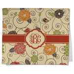 Fall Flowers Kitchen Towel - Poly Cotton w/ Monograms