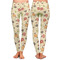 Fall Flowers Ladies Leggings - Front and Back