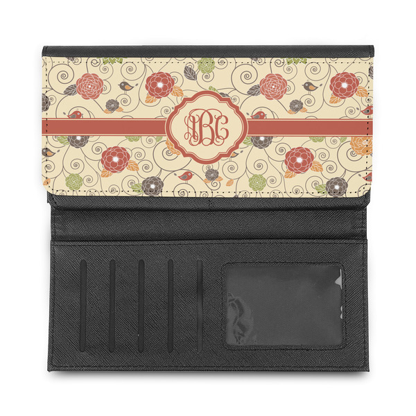 Fall Flowers Ladies Wallet - Half Way Open