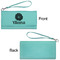 Fall Flowers Ladies Wallets - Faux Leather - Teal - Front & Back View