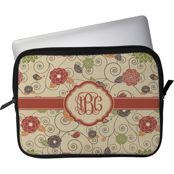 Custom Fall Flowers Laptop Sleeve / Case (Personalized)