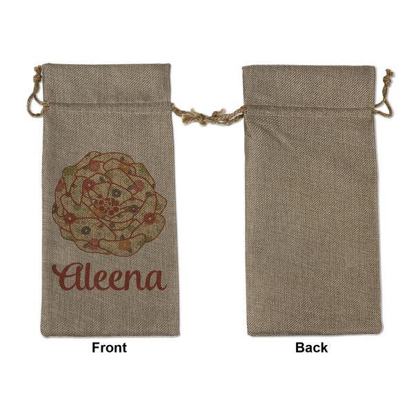Fall Flowers Large Burlap Gift Bags - Front Approval
