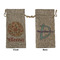 Fall Flowers Large Burlap Gift Bag - Front & Back (Personalized)